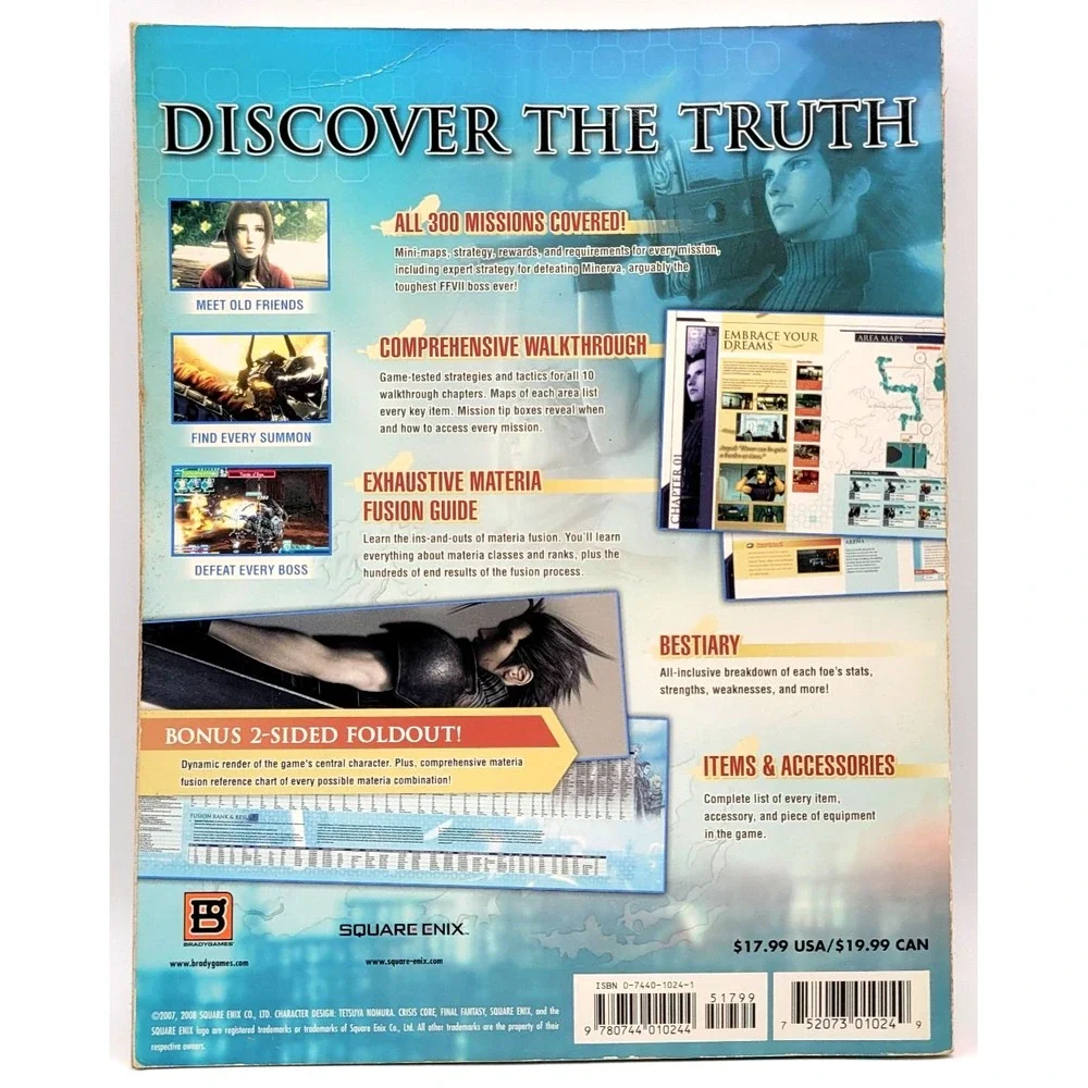 Crisis Core Final Fantasy VII Strategy Guide Bradygames‎